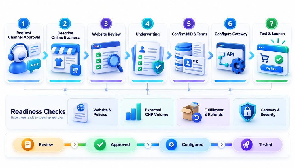 Ecommerce merchant account approval workflow